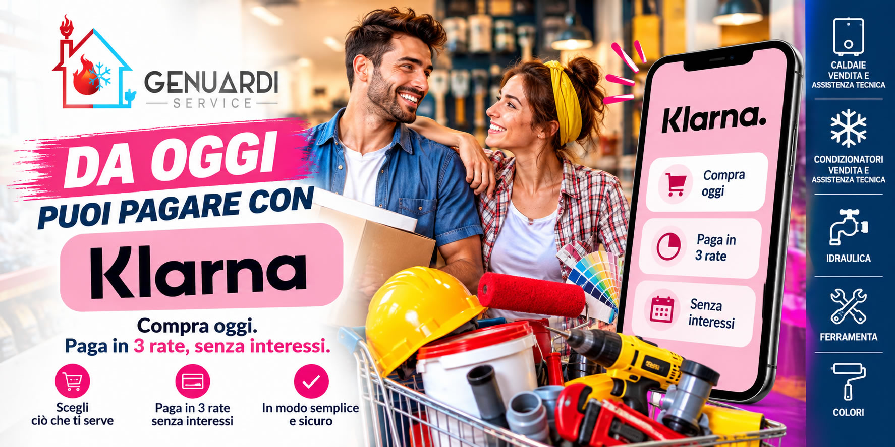 Genuardi Service, centro assistenza caldaie, stufe, scaldabagni e condizionatori delle migliori marche a Palermo, ferramenta e colori, elettricità e utensileria