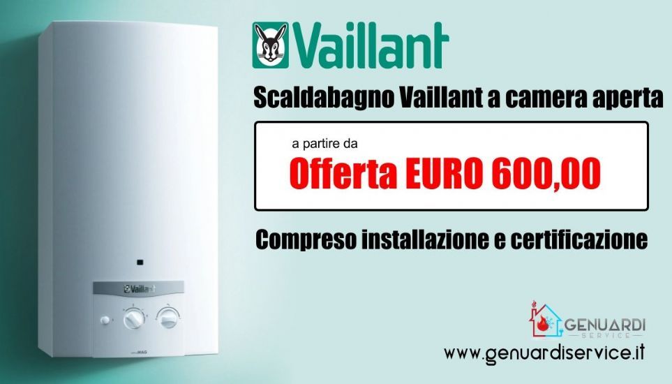 Scaldabagno Vaillant a camera aperta